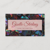 Lash Technician Black Opal Edelsteen QR-code Visitekaartje (Voorkant)