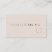 Lash Technician Blush Pink Minimalist Luxury Visitekaartje (Voorkant)