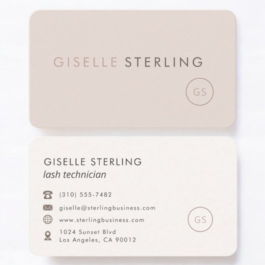 Lash Technician Feminine Professional Visitekaartje