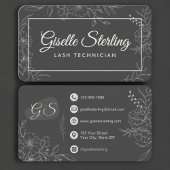 Lash Technician Floral Visitekaartje
