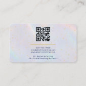 Lash Technician Holographic QR Code Visitekaartje (Achterkant)