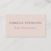 Lash Technician QR Code Blush Pink  Visitekaartje (Voorkant)