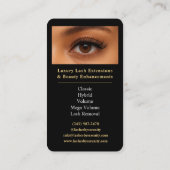 Lash Technician QR Code Zwart Goud Luxe Schoonheid Visitekaartje (Achterkant)