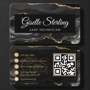 Lash-technicus Black Gold QR-code  Visitekaartje