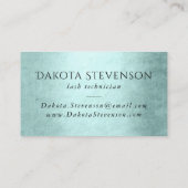 Lash-technicus | Luxe turquoise Blauwgroen groen Visitekaartje (Achterkant)