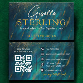 Lash-technicus Opal Stone QR-code Groen Visitekaartje