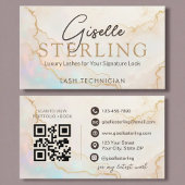 Lash-technicus Opal Stone QR-code Visitekaartje
