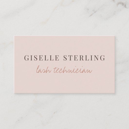 Lash-technicus QR-code Blush Roze Visitekaartje (Voorkant)
