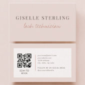 Lash-technicus QR-code Blush Roze Visitekaartje