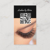 Lash-technicus QR-code fotocollage Visitekaartje (Voorkant)