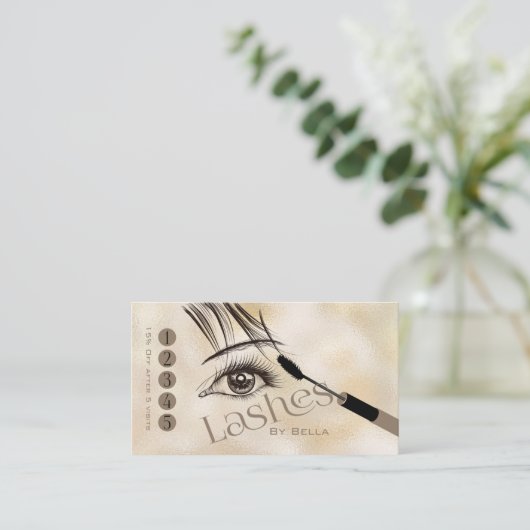 Lash-uitbreidingen met Loyalty Discount Stippen (Staand voorkant)