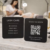 Lash Verzorgingsinstructies QR Code Vierkante Kaar Visitekaartjes