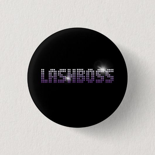 Lashbaas - 3D Mascara Ronde Button 3,2 Cm (Voorkant)