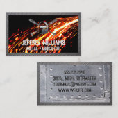 Lashelm Logo | Vonken | Metallisch Visitekaartje (Voorkant / Achterkant)