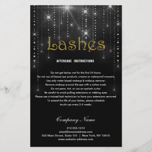 Lashes AFTERCARE-instructiebrochure Flyer (Voorkant)