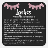 Lashes AFTERCARE INSTRUCTIES Sticker (Voorkant)