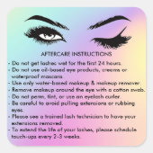 Lashes AFTERCARE INSTRUCTIES Sticker (Voorkant)