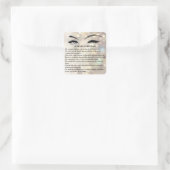 Lashes AFTERCARE INSTRUCTIES Sticker (Tas)