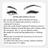 Lashes AFTERCARE INSTRUCTIES Sticker (Voorkant)