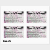 Lashes AFTERCARE INSTRUCTIES Sticker (Vel)