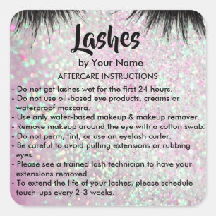 Lashes AFTERCARE INSTRUCTIES Sticker