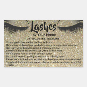 Lashes AFTERCARE INSTRUCTIES Sticker