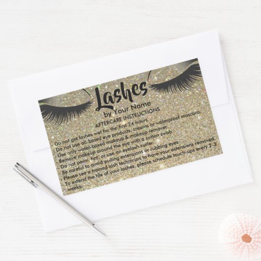 Lashes AFTERCARE INSTRUCTIES Sticker (Envelop)
