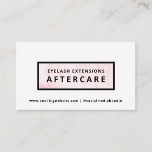 Lashes Aftercare Instructions Card Visitekaartje