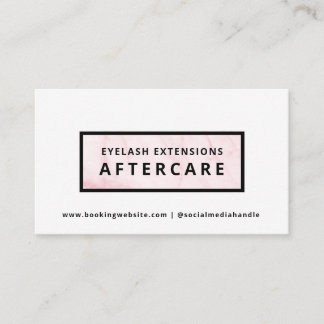 Lashes Aftercare Instructions Card Visitekaartje