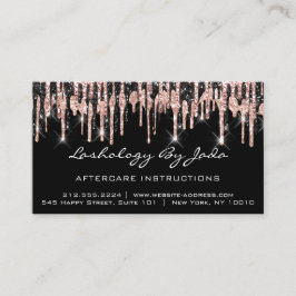 Lashes Aftercare Instructions Roos Drips Jada Visitekaartje
