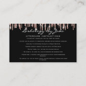 Lashes Aftercare Instructions Roos Drips Jada Visitekaartje (Achterkant)