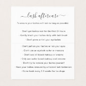 Lashes Aftercare Minimalist Black and White Visitekaartje (Binnenkant ongevouwen)