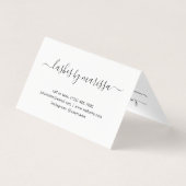 Lashes Aftercare Minimalist Black and White Visitekaartje (Achterkant)