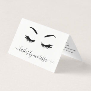 Lashes Aftercare Minimalist Black and White Visitekaartje