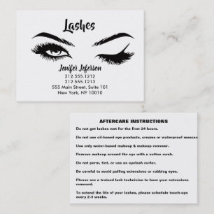 Lashes Aftercare Visitekaartje