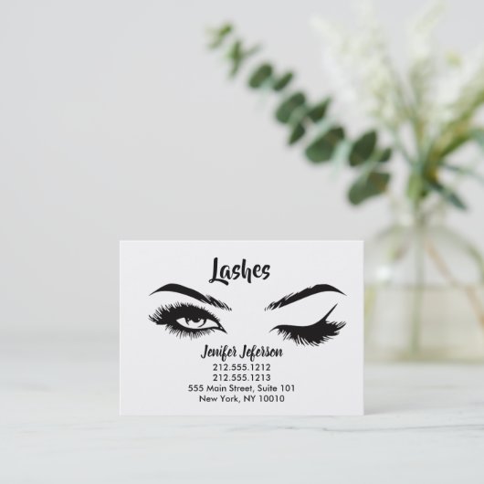 Lashes Aftercare Visitekaartje (Staand voorkant)