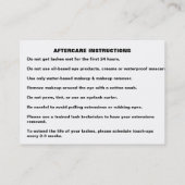 Lashes Aftercare Visitekaartje (Achterkant)