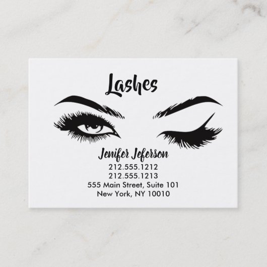 Lashes Aftercare Visitekaartje (Voorkant)