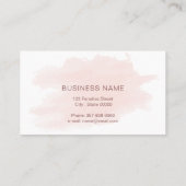 Lashes artiest visitekaartje in goudkleur van roos (Achterkant)