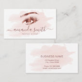 Lashes artiest visitekaartje in goudkleur van roos (Voorkant / Achterkant)