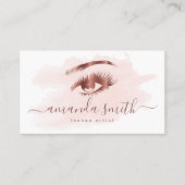 Lashes artiest visitekaartje in goudkleur van roos (Voorkant)