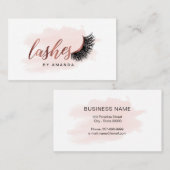 Lashes artiest visitekaartje in goudkleur van roos (Voorkant / Achterkant)