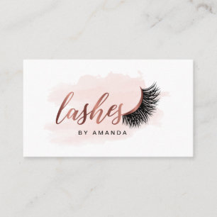 Lashes artiest visitekaartje in goudkleur van roos