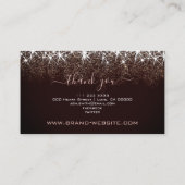 Lashes Artist Elegant Luminous Roos Gold Glitter Visitekaartje (Achterkant)