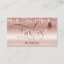 Lashes Beauty Make-up Girl Lash Dripping Gold Visitekaartje