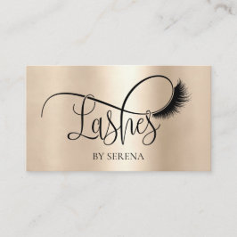 Lashes Beauty Make-up Girl Lash Gold Foil Visitekaartje