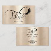 Lashes Beauty Make-up Girl Lash Gold Foil Visitekaartje (Voorkant / Achterkant)