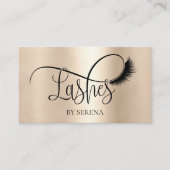 Lashes Beauty Make-up Girl Lash Gold Foil Visitekaartje (Voorkant)