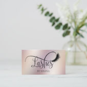 Lashes Beauty Make-up Girl Lash Holografische Foli Visitekaartje (Staand voorkant)