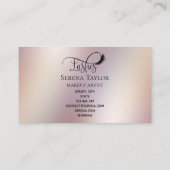 Lashes Beauty Make-up Girl Lash Holografische Foli Visitekaartje (Achterkant)